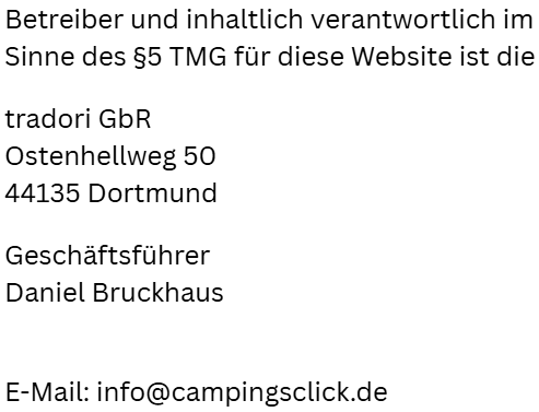 Impressum von campingsclick.de